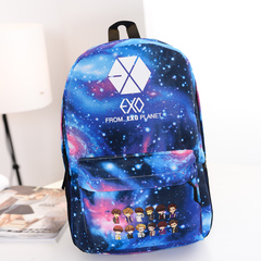 2015新款韩版EXO星空双肩包男女生情侣包中学生书包电脑大容量包