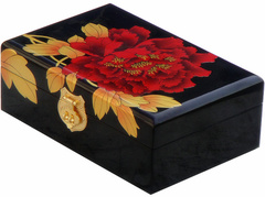 木质中式复古古典平遥推光漆器首饰盒饰品收纳盒结婚礼品过年送礼