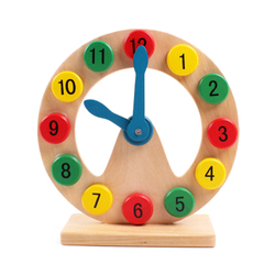 儿童积木时钟 数字几何小形状盒 数字形状时钟 宝宝益智配对玩具