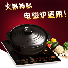 正品电磁炉专用砂锅家用沙锅陶瓷煲明火适用汤煲火锅煲汤锅炖锅