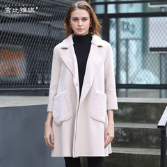 新款双面羊绒大衣女中长款修身显瘦韩版毛呢外套高端羊绒呢子大衣