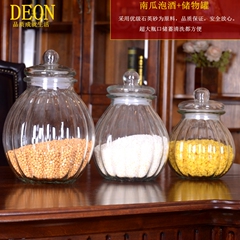 DEON玻璃密封罐大号宜家创意茶叶罐调料储物罐储蓄玻璃瓶子零食