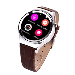 瑞士智能手表时尚健康男式腕表圆形触屏皮带QQ微信多功能运动手表
