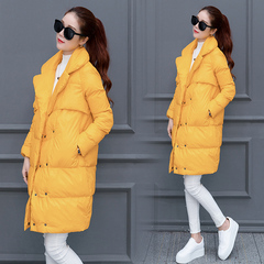 2016冬装新款女装韩版修身茧型中长款羽绒棉服加厚大码棉衣外套女