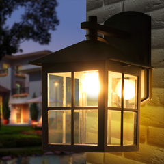 新中式室外壁灯欧式户外灯具防水铁艺复古过道日式壁灯阳台墙灯