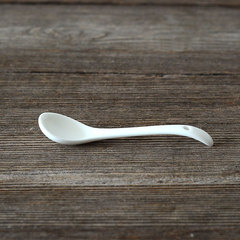 白色陶瓷咖啡勺子咖啡杯搅拌勺子 可用作调味罐勺子11cm长