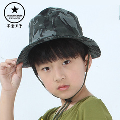2016新款儿童迷彩牛仔帽渔夫遮阳帽 男童女童表演出帽五一六一帽