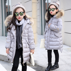 女童棉服中长款2016新款冬装中大童加厚儿童装韩版外套潮