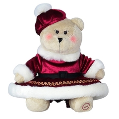 星巴克正品代购2015年限量收藏圣诞服饰女熊小熊玩偶圣诞节礼物