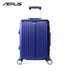 AERLIS/艾尔丽思铝框拉杆箱万向轮密码旅行箱20寸行李箱登机箱男