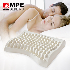 MPE纯天然乳胶枕头蝶形减压透气按摩枕芯环保记忆橡胶枕头