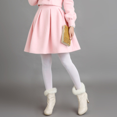 尤麦2015冬季新品甜美公主短款30%羊毛短裙女Y31276