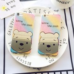 小熊iphone7手机壳苹果7plus彩虹闪粉外壳6splus全包硅胶保护套