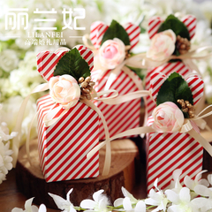 新品创意花朵喜糖盒子森系婚礼糖果盒喜糖袋结婚糖盒欧式婚庆用品
