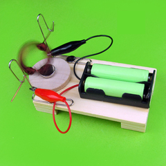 手工简易电动机 电磁感应手工电机 diy科技小制作科学小实验