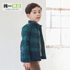 男童夹棉衬衫韩版童装2016冬装新款儿童加厚衬衣中小童宝宝外套潮