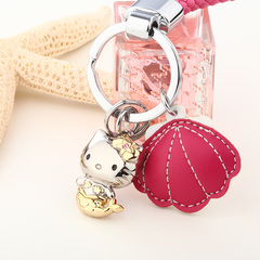 钥匙扣女韩国创意可爱 凯蒂猫美人鱼钥匙链汽车挂件钥匙圈礼物