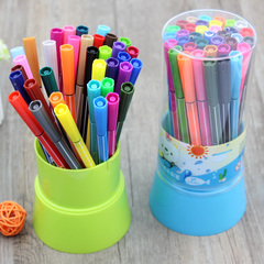 真彩创意36色桶装水彩笔219936 学生儿童可水洗彩色绘画笔筒装