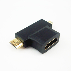炬为 迷你mini HDMI 微型转标准HDMI转接头 手机平板双向转换头