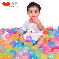 澳乐 6.5CM水晶球5个装 波波海洋球 婴儿宝宝玩具1-2岁