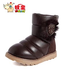 【100元3件】牧童童鞋冬季女童鞋女童雪地靴子大棉儿童短靴