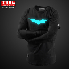 木村三社蝙蝠侠大战超人T恤男女Batman超级英雄夜光反光短袖衣服