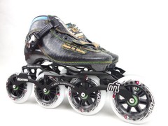 出口美国碳纤KL成人专业速滑鞋 男女专业速度轮滑鞋 4*100大饼轮