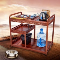 KAMJOVE/金灶茶车KW-6500实木大茶桌可移动带轮茶台整套茶具