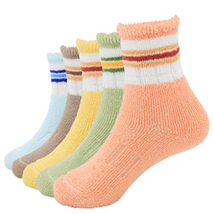 宝宝袜子冬季加厚绒毛圈0-1-3-5岁新生婴幼儿毛巾保暖纯棉袜松口