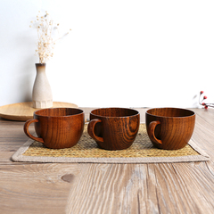 日式咖啡杯 办公室水杯 酸枣木茶杯 木质创意牛奶杯子下午茶杯