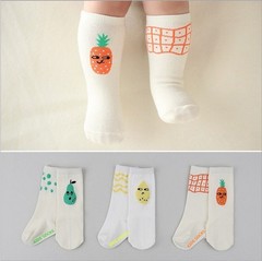 春秋季儿童中筒袜婴儿薄款袜子男童女童宝宝纯棉长袜子护腿1-3岁