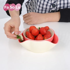 日本水果盘客厅现代简约创意个性可爱家用塑料双层小号水果盆创意