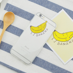 超薄高透硅胶iphone6s可爱banana小香蕉6splus原创独家手机壳