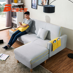 兰宝艺家 小户型沙发多功能可折叠沙发床客厅小沙发布艺沙发组合