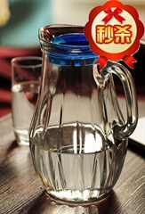 耐热防爆冷水壶凉水杯泡茶壶凉水壶大容量玻璃水壶果汁饮料杯2L