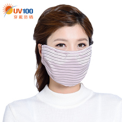 台湾UV100韩版秋冬季保暖口罩女加厚防风抗静电骑行防寒口罩41673