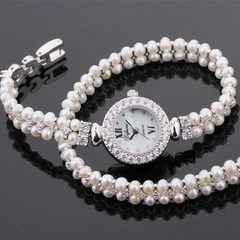 迪菲妮女士手表 时尚手表女学生缠绕珍珠手链表 韩版女表时装腕表