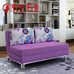紫桐 沙发床可折叠布艺可拆洗多功能简约双人两用床1.8/1.5/1.2米