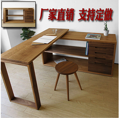 特价北欧现代时尚简约实木办公桌橡木转角写字台家用电脑桌工作台