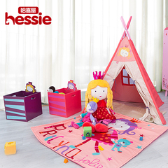 哈喜屋正品印第安帆布儿童帐篷宝宝室内玩具布艺折叠游戏屋