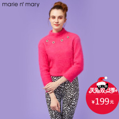 玛丽安玛丽秋冬新款半高领毛衣针织衫MM154NBWBL229