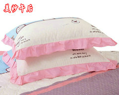 花边枕套一对纯棉全棉韩版枕头套枕芯套公主风特价48 74CM特价
