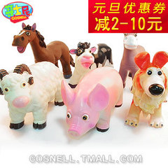 哥士尼可爱玩具奶牛狗狗猪猪羊马摆设动物玩偶农场塑料公仔模型折