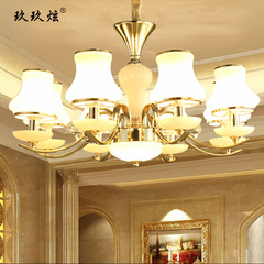 客厅吊灯欧式水晶吊灯简约现代餐厅卧室美式灯具简欧客厅LED灯泡