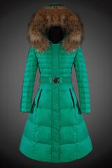 绿色长款厚羽绒服女款超长款 女装冬装 女款大衣 加厚修身 冬装