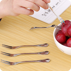 韩式创意餐具 不锈钢水果叉/水果签 西餐小叉子 甜品叉 点心叉