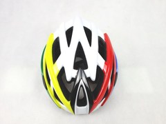 欧洲一体速度轮滑头盔 骑行头盔 速滑头盔 极限头盔 多彩条头盔