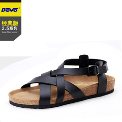 Devo/的沃软木鞋休闲凉鞋男士沙滩鞋木屐夏韩版防滑厚底鞋S37951