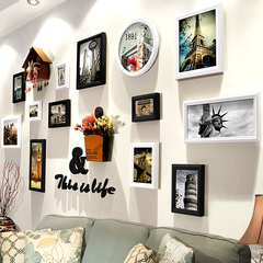 异客居照片墙相框墙相片墙实木欧式相框创意个性组合挂墙客厅卧室
