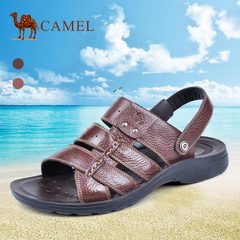 camel骆驼凉鞋男正品夏季新款真皮透气头层牛皮凉拖男鞋沙滩鞋
